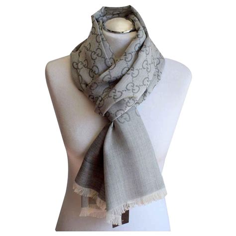 fake grey gucci scarf|gucci grey scarves women's.